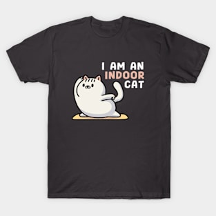 Indoor Person & Anti Social Gift! Funny Cute Indoor Cat T-Shirt